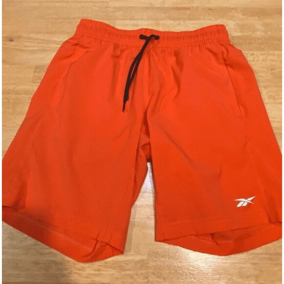 Reebok Men's Regular Fit Moisture Wicking 9 Inseam Drawstring Shorts Red Size S - Picture 1 of 1